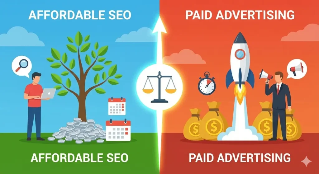 Affordable SEO vs Paid Advertising
