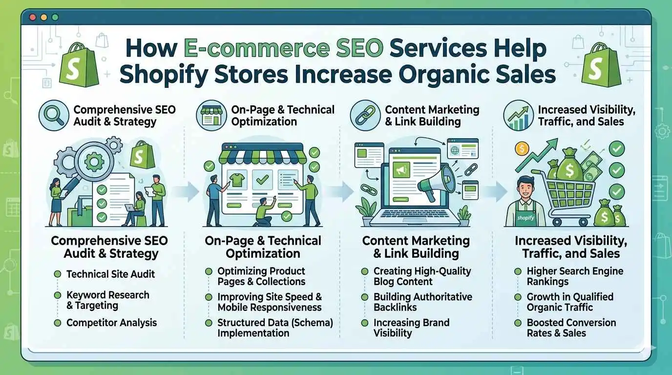 How E-commerce SEO Services Help Shopify Stores Increase Organic Sales