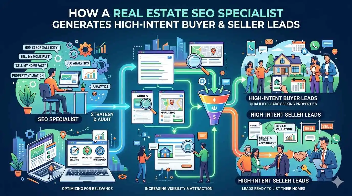 How a Real Estate SEO Specialist Can Generate High-Intent Buyer & Seller Leads